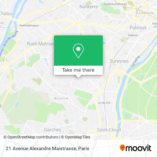 Mapa 21 Avenue Alexandre Maistrasse