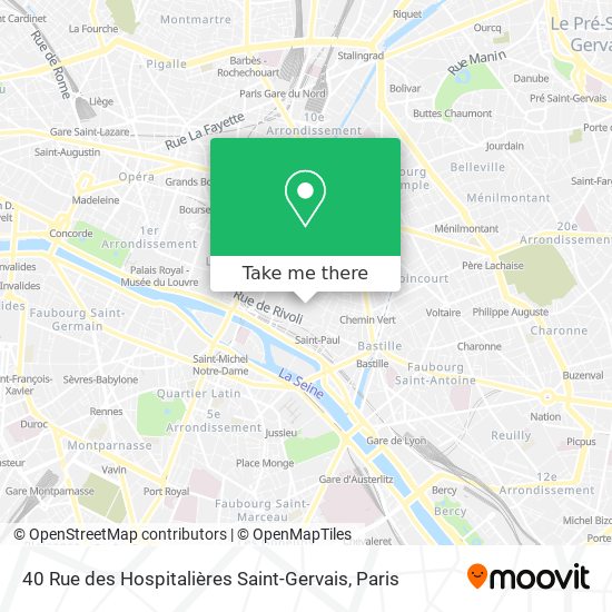 40 Rue des Hospitalières Saint-Gervais map
