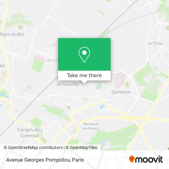 Mapa Avenue Georges Pompidou
