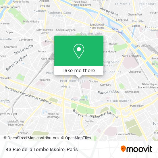 43 Rue de la Tombe Issoire map