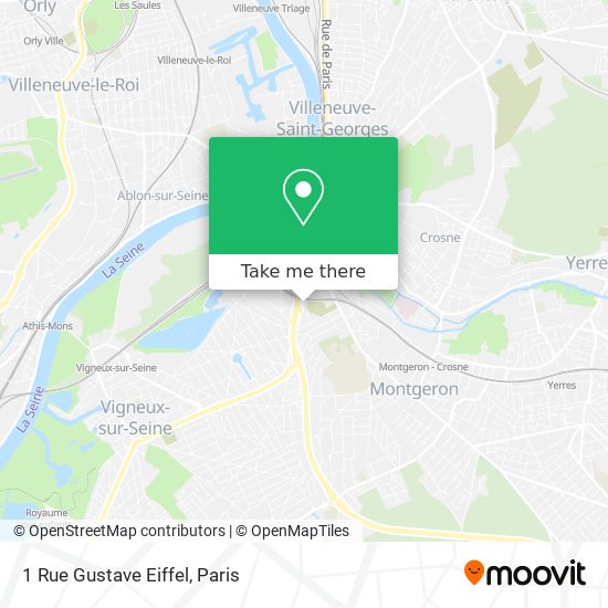 Mapa 1 Rue Gustave Eiffel