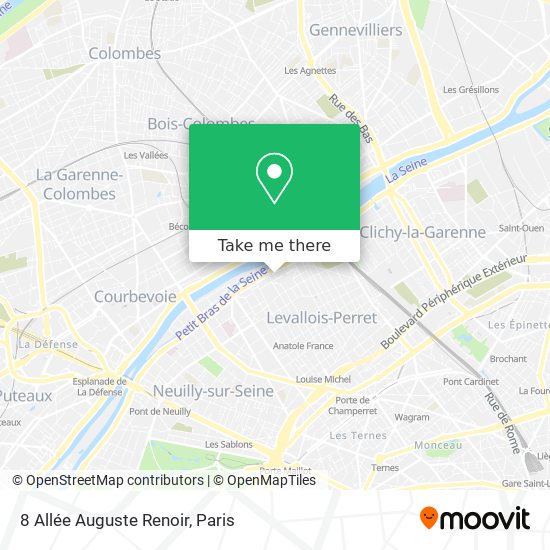 Mapa 8 Allée Auguste Renoir