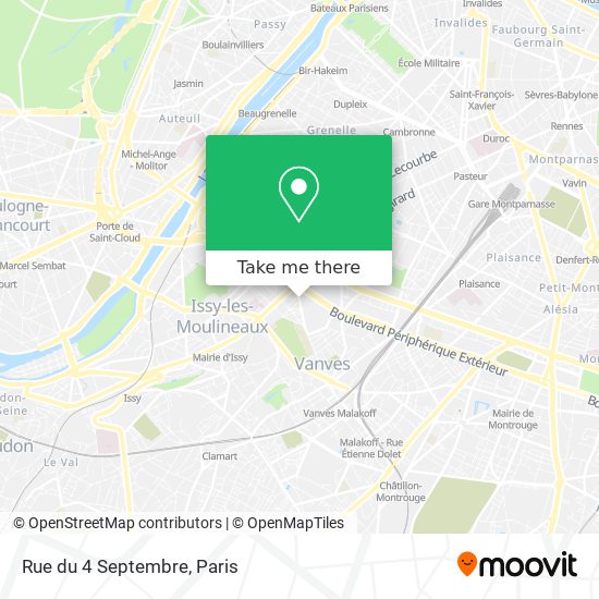 Mapa Rue du 4 Septembre