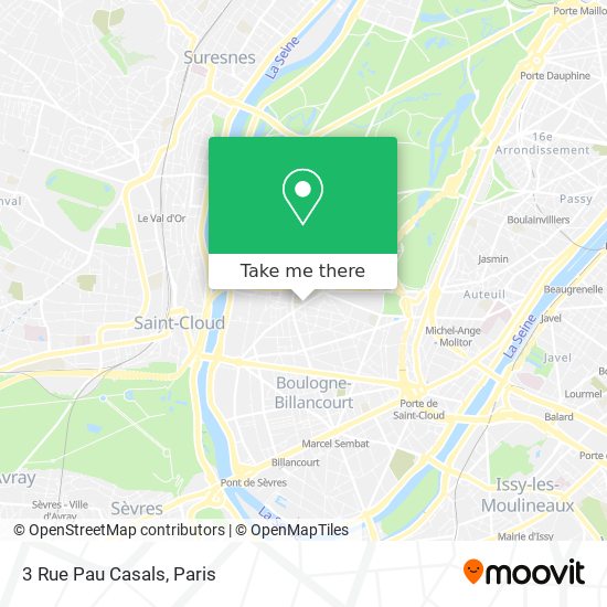 Mapa 3 Rue Pau Casals