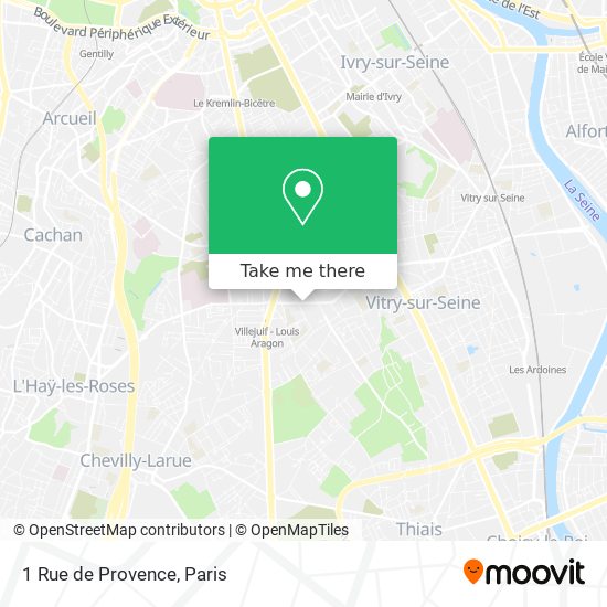 Mapa 1 Rue de Provence