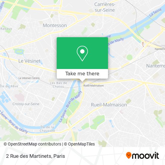 Mapa 2 Rue des Martinets
