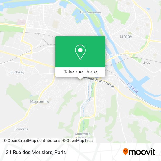 Mapa 21 Rue des Merisiers