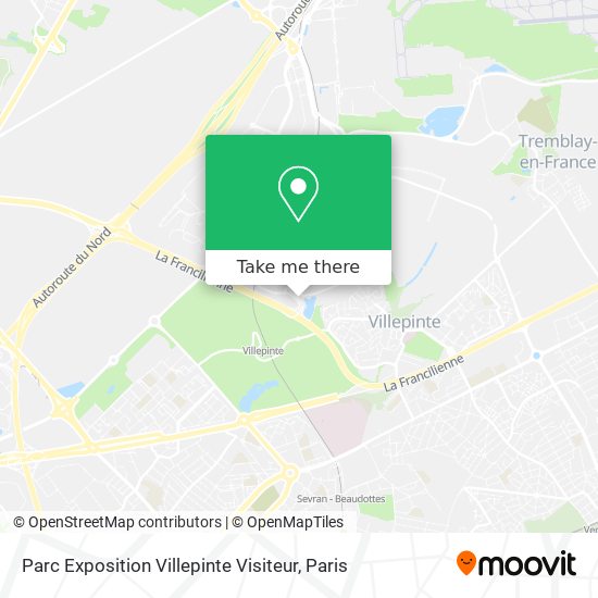 Parc Exposition Villepinte Visiteur map