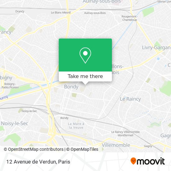 Mapa 12 Avenue de Verdun
