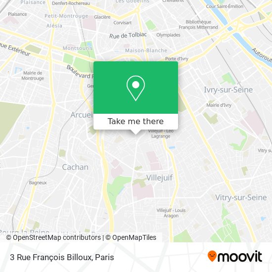 Mapa 3 Rue François Billoux
