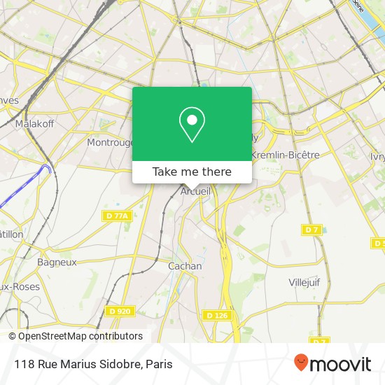 Mapa 118 Rue Marius Sidobre