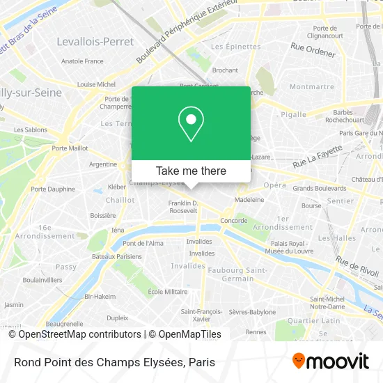Rond Point des Champs Elysées map