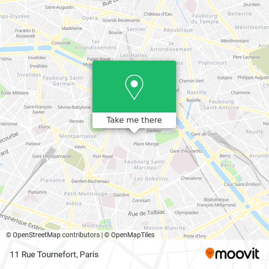 Mapa 11 Rue Tournefort