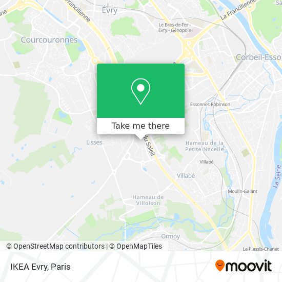 Mapa IKEA Evry