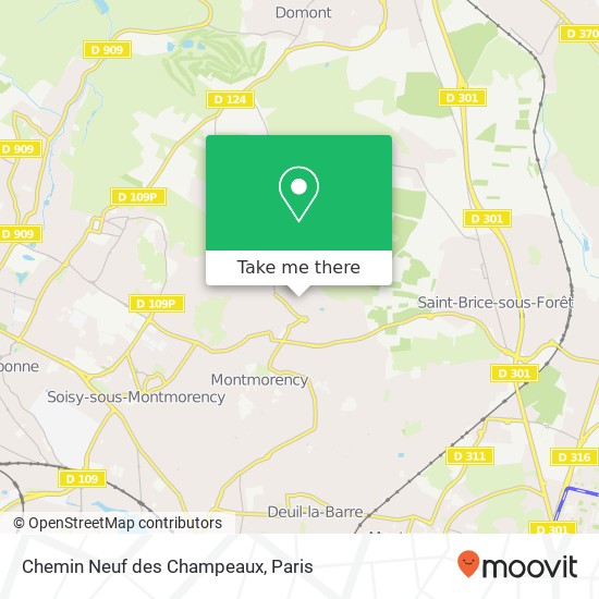 Chemin Neuf des Champeaux map