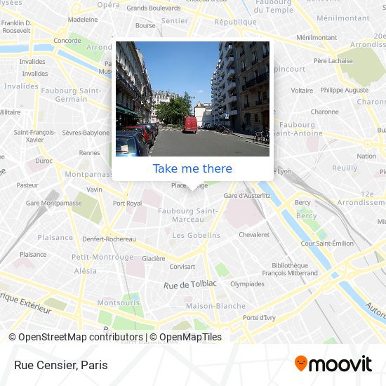 Mapa Rue Censier