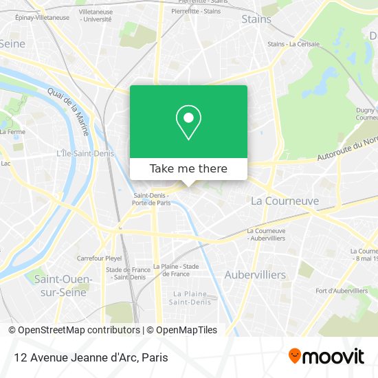 Mapa 12 Avenue Jeanne d'Arc