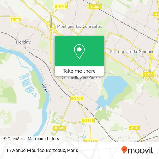 Mapa 1 Avenue Maurice Berteaux