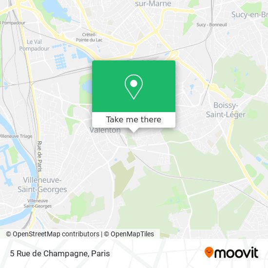 Mapa 5 Rue de Champagne