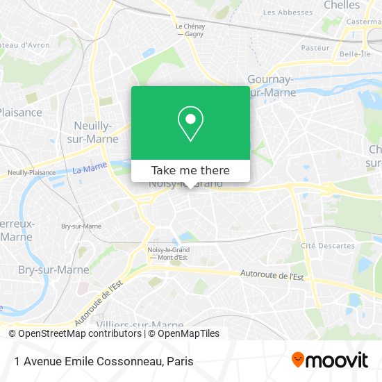 Mapa 1 Avenue Emile Cossonneau