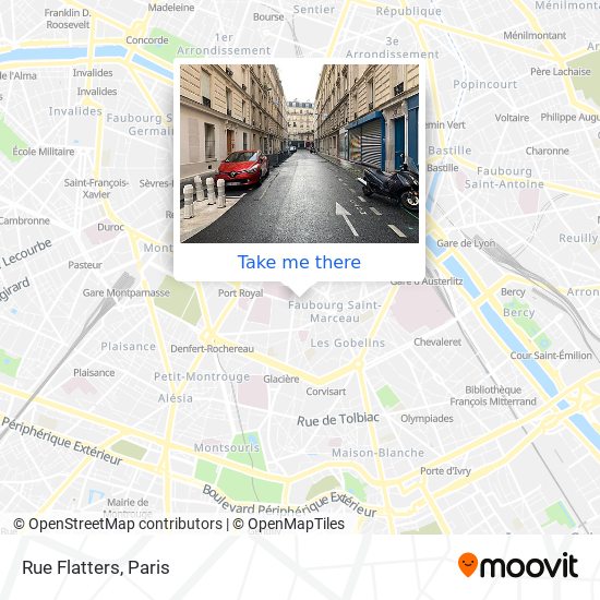Rue Flatters map