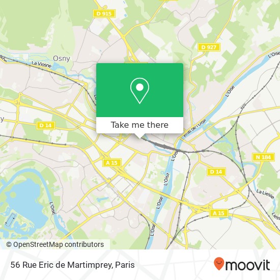 Mapa 56 Rue Eric de Martimprey