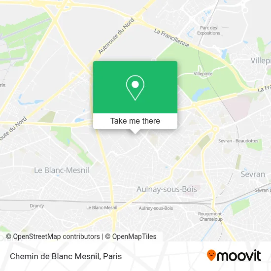 Chemin de Blanc Mesnil map