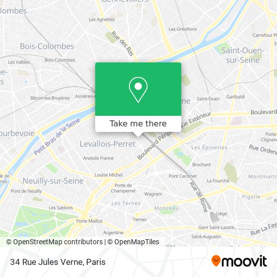 Mapa 34 Rue Jules Verne
