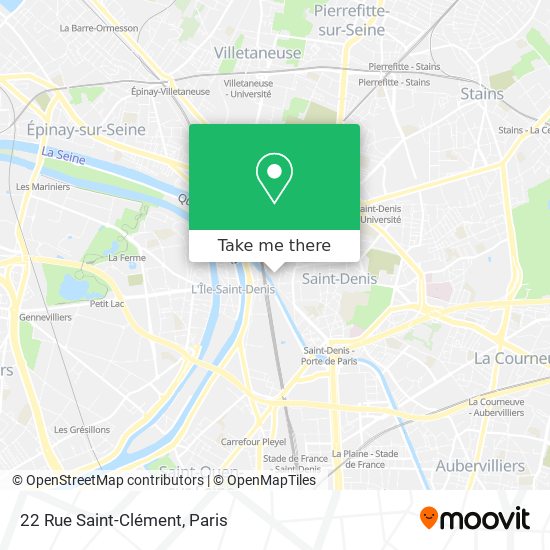 Mapa 22 Rue Saint-Clément