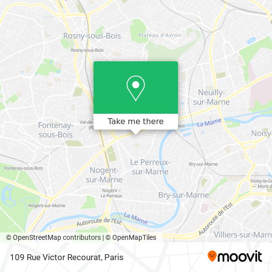 Mapa 109 Rue Victor Recourat