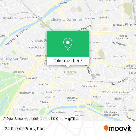 Mapa 24 Rue de Prony