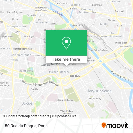 Mapa 50 Rue du Disque