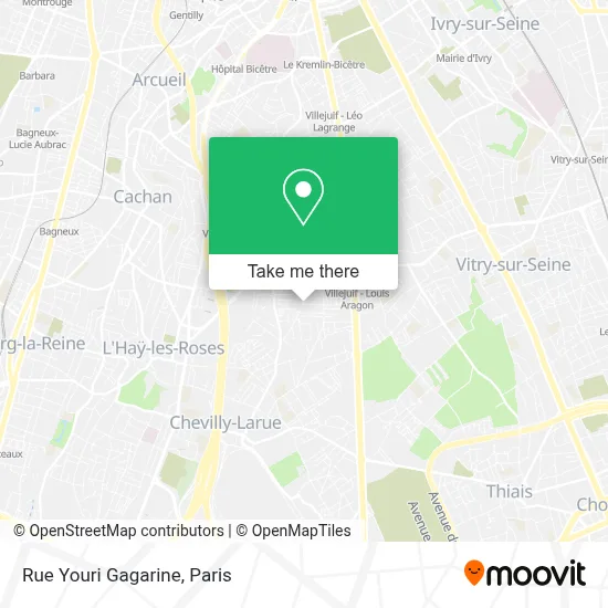 Rue Youri Gagarine map