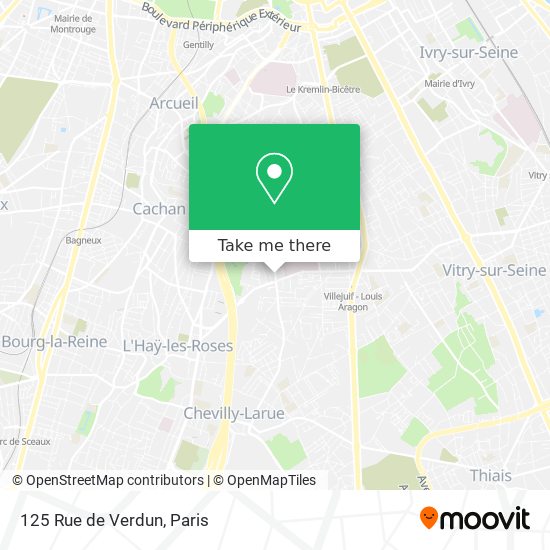 Mapa 125 Rue de Verdun