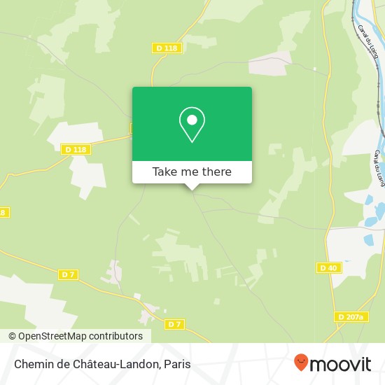 Chemin de Château-Landon map