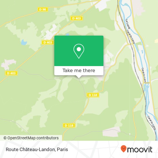 Mapa Route Château-Landon