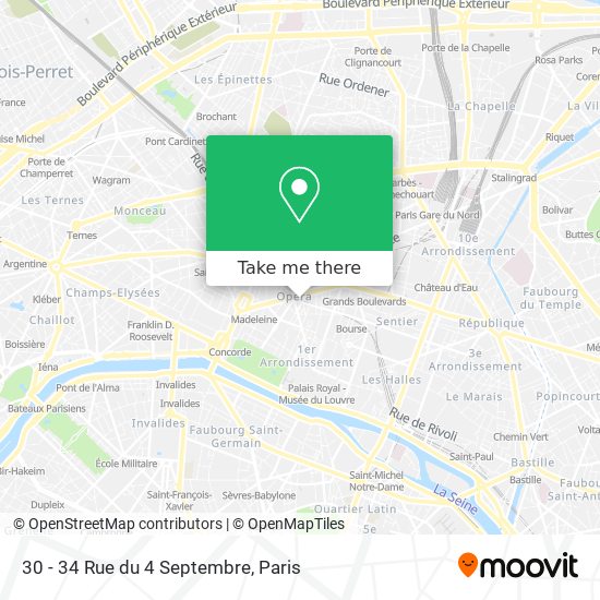 Mapa 30 - 34 Rue du 4 Septembre