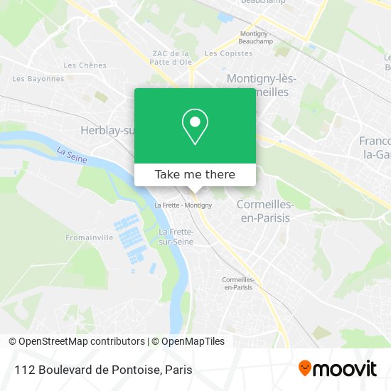 Mapa 112 Boulevard de Pontoise