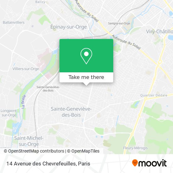 Mapa 14 Avenue des Chevrefeuilles