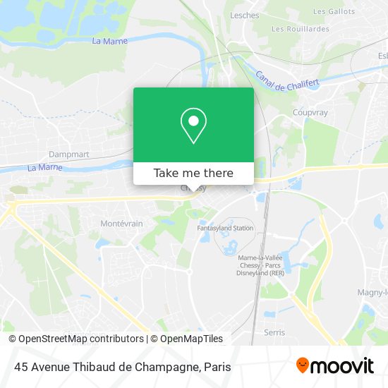 Mapa 45 Avenue Thibaud de Champagne