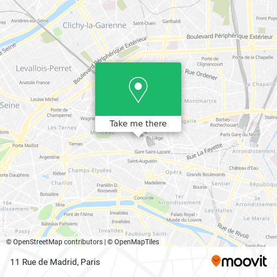 Mapa 11 Rue de Madrid