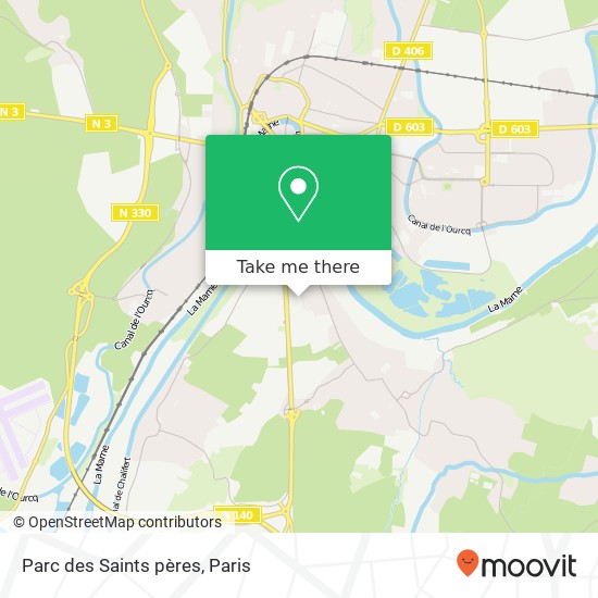 Parc des Saints pères map