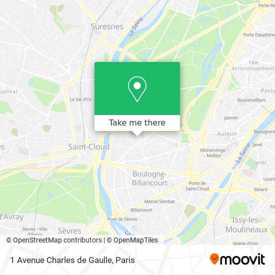 Mapa 1 Avenue Charles de Gaulle