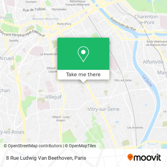 Mapa 8 Rue Ludwig Van Beethoven