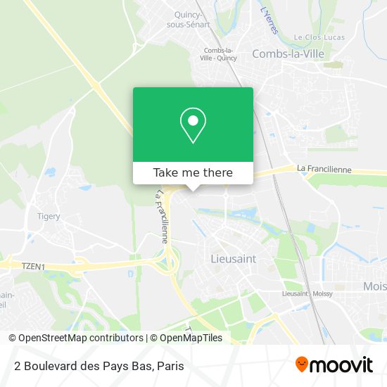 Mapa 2 Boulevard des Pays Bas