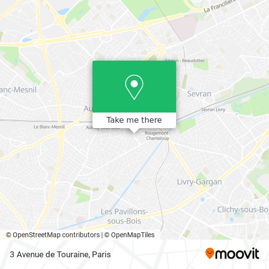 Mapa 3 Avenue de Touraine