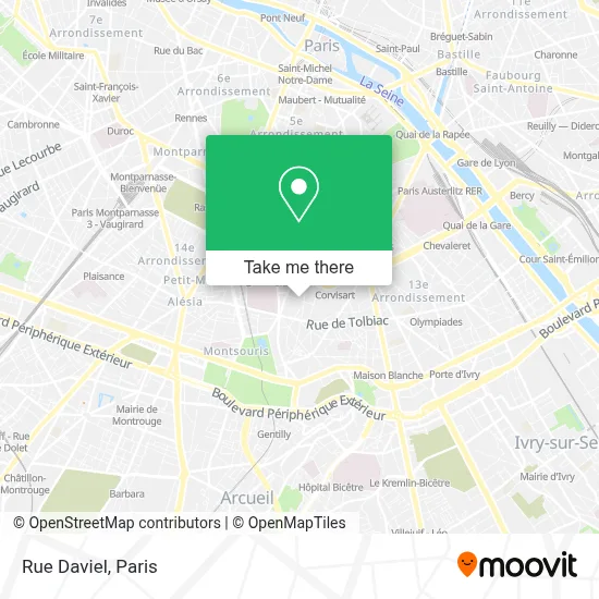 Mapa Rue Daviel