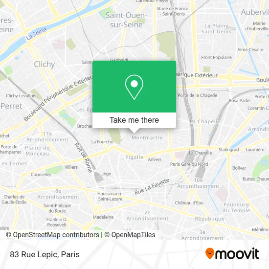 83 Rue Lepic map