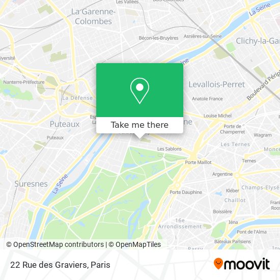 Mapa 22 Rue des Graviers