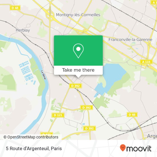 Mapa 5 Route d'Argenteuil